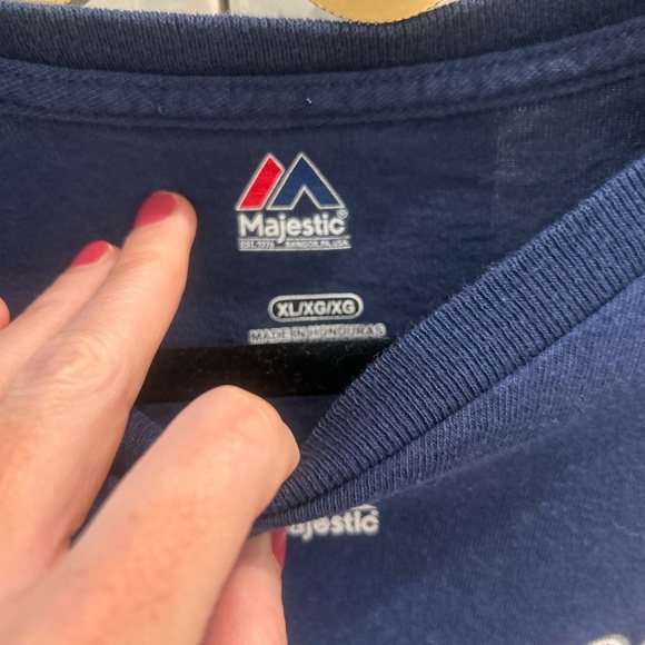 Atlanta Braves Freddie Freeman #5 Majestic XL 100% Cotton Blue T-Shirt MLB Shirt - Picture 3 of 3